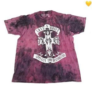 Guns N Roses Tie Dye Short Sleeve Shirt Medium